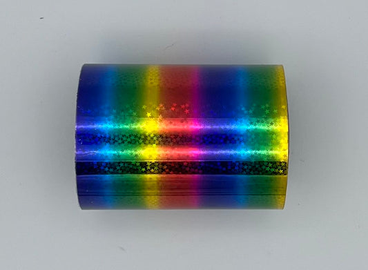 HPS - PRE-CUT Rainbow Glitter Stars Stamp Foil